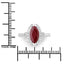1.54 Carat Ruby and Diamond 14K White Gold Engagement Ring