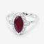 1.54 Carat Ruby and Diamond 14K White Gold Engagement Ring