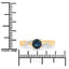 0.88 Carat Blue Sapphire & White Diamond 14K Yellow Gold Ring