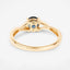 0.88 Carat Blue Sapphire & White Diamond 14K Yellow Gold Ring