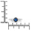 1.38 Carat Blue Sapphire & Diamond 14K White Gold Engagement Ring