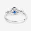 1.38 Carat Blue Sapphire & Diamond 14K White Gold Engagement Ring