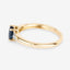 Bague en or jaune 14K avec saphir bleu et diamants de 0,84 carat