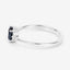 0.84 Carat Blue Sapphire & Diamond 14K White Gold Engagement Ring