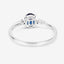 0.84 Carat Blue Sapphire & Diamond 14K White Gold Engagement Ring