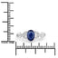 Bague de fiançailles en saphir bleu et diamant de 1,12 carat en or blanc 14K