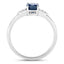 1.01 Carat Blue Sapphire & Diamond 14K White Gold Engagement Ring