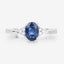 1.01 Carat Blue Sapphire & Diamond 14K White Gold Engagement Ring