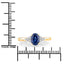 Bague en or jaune 14K avec saphir bleu et diamants de 1,01 carat