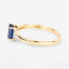 Bague en or jaune 14K avec saphir bleu et diamants de 1,01 carat