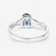 Bague de fiançailles en or blanc 14K avec saphir bleu et diamants de 1,04 carat