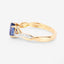 Bague de fiançailles en saphir bleu et diamant de 1,04 carat en or jaune 14K