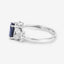 1.62 Carat Blue Sapphire and Diamond 14K White Gold Engagement Ring