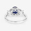 1.62 Carat Blue Sapphire and Diamond 14K White Gold Engagement Ring