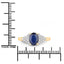 Anillo de Compromiso de Zafiro Azul y Diamante de 1.73 Quilates en Oro Amarillo de 14K