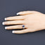 Anillo de Compromiso de Zafiro Azul y Diamante de 1.73 Quilates en Oro Amarillo de 14K