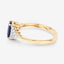 Anillo de Compromiso de Zafiro Azul y Diamante de 1.73 Quilates en Oro Amarillo de 14K