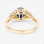 Anillo de Compromiso de Zafiro Azul y Diamante de 1.73 Quilates en Oro Amarillo de 14K