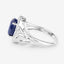 Anillo de Compromiso de Zafiro Azul y Diamante de 3.31 Quilates en Oro Blanco de 14K