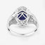 Anillo de Compromiso de Zafiro Azul y Diamante de 3.31 Quilates en Oro Blanco de 14K