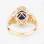 3.31 Carat Blue Sapphire and Diamond 14K Yellow Gold Engagement Ring