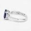 Bague de fiançailles en saphir bleu et diamant de 3,28 carats en or blanc 14K