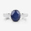 Bague de fiançailles en saphir bleu et diamant de 3,28 carats en or blanc 14K