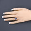 Anillo de Zafiro Azul y Diamante de 3.28 Quilates en Oro Amarillo de 14K