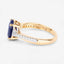 Anillo de Zafiro Azul y Diamante de 3.28 Quilates en Oro Amarillo de 14K