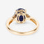 Anillo de Zafiro Azul y Diamante de 3.28 Quilates en Oro Amarillo de 14K