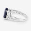 6.54 Carat Blue Sapphire & Diamond 14K White Gold Engagement Ring