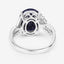 6.54 Carat Blue Sapphire & Diamond 14K White Gold Engagement Ring