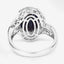 Bague de fiançailles en or blanc 14K avec saphir bleu de 6,52 carats et diamants