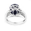 Anillo de Compromiso de Zafiro Azul y Diamante de 6.49 Quilates en Oro Blanco de 14K