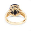 6.49 Carat Blue Sapphire & Diamond 14K Yellow Gold Engagement Ring