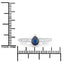 Bague de fiançailles en saphir bleu véritable de 0,50 carat en or blanc 14K