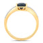 Anillo de Zafiro Azul y Diamante de 1.17 Quilates en Oro Amarillo de 14K