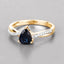 Anillo de Zafiro Azul y Diamante de 1.17 Quilates en Oro Amarillo de 14K