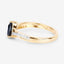 Anillo de Zafiro Azul y Diamante de 1.17 Quilates en Oro Amarillo de 14K