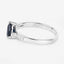 0.89 Carat Blue Sapphire and Diamond 14K White Gold Engagement Ring