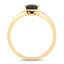 0.89 Carat Blue Sapphire and Diamond 14K Yellow Gold Engagement Ring