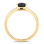 0.86 Carat Blue Sapphire and Diamond 14K Yellow Gold Engagement Ring