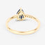 0.86 Carat Blue Sapphire and Diamond 14K Yellow Gold Engagement Ring