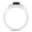 1.54 Carat Blue Sapphire & Diamond 14K White Gold Engagement Ring