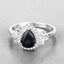 1.54 Carat Blue Sapphire & Diamond 14K White Gold Engagement Ring