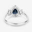 1.54 Carat Blue Sapphire & Diamond 14K White Gold Engagement Ring