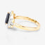 Bague de fiançailles en saphir bleu et diamant de 1,54 carat en or jaune 14K