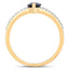 1.50 Carat Blue Sapphire and Diamond 14K Yellow Gold Engagement Ring