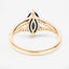 1.50 Carat Blue Sapphire and Diamond 14K Yellow Gold Engagement Ring
