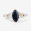 1.50 Carat Blue Sapphire and Diamond 14K Yellow Gold Engagement Ring